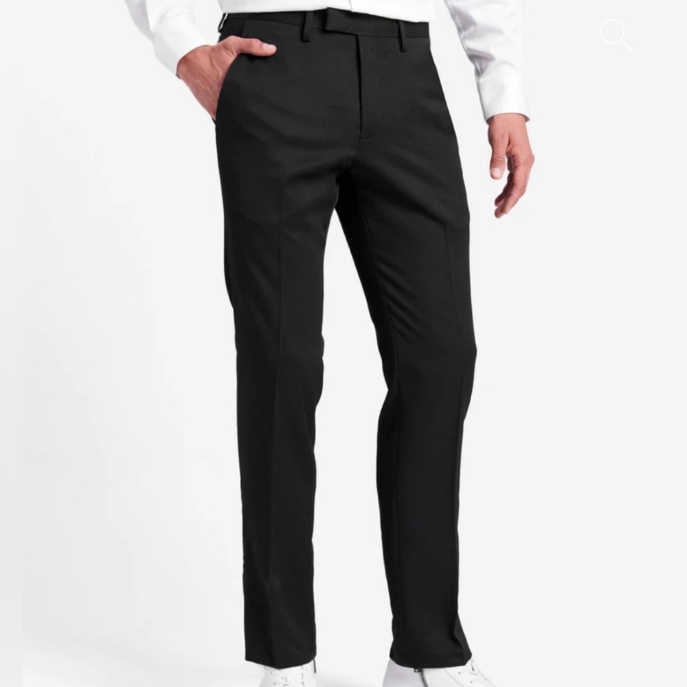 Kenneth Cole Reaction Heather Slim Black Dress Pant, Men's 32 x 30